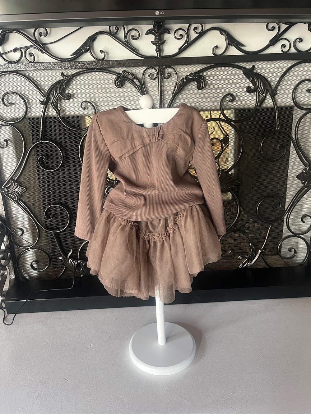 GAP Girls Brown Tulle Skirt Matching Set